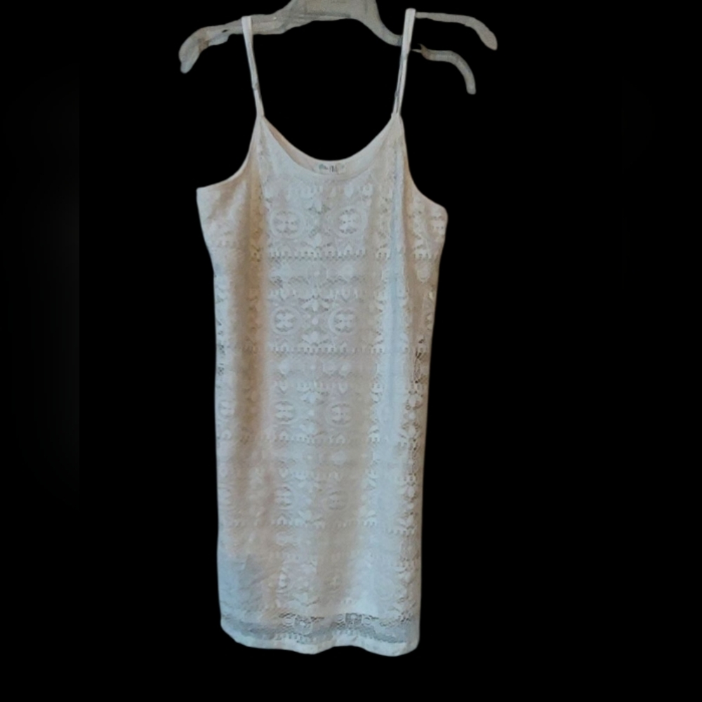 Love Fire Ivory Lace Sheath Dress Spaghetti Straps XL Fairy Princess Bridal